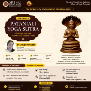 5th batch of Patanjali Yogasutra Level-1